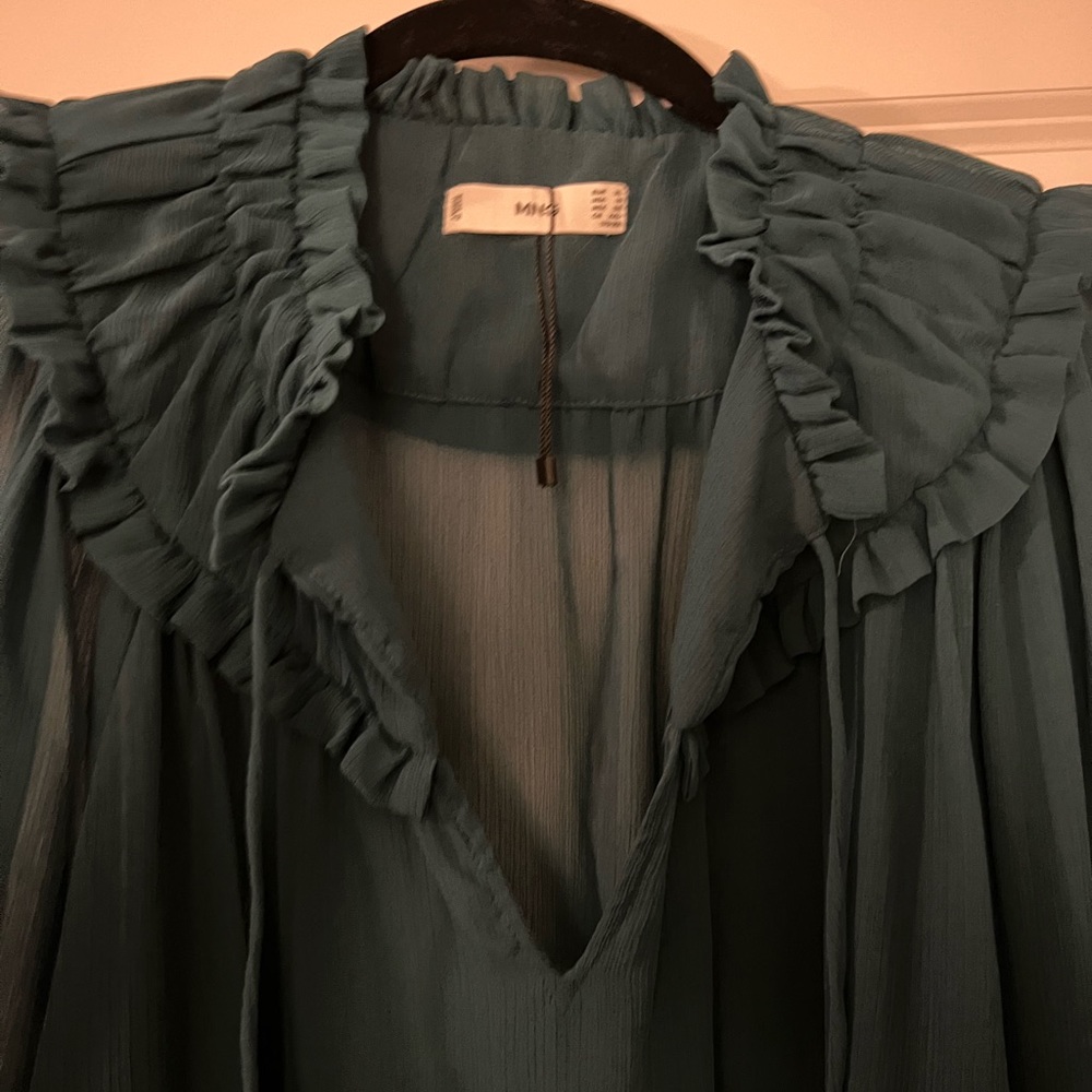 Mango Sheer Ruffle Top - Picture 5 of 5